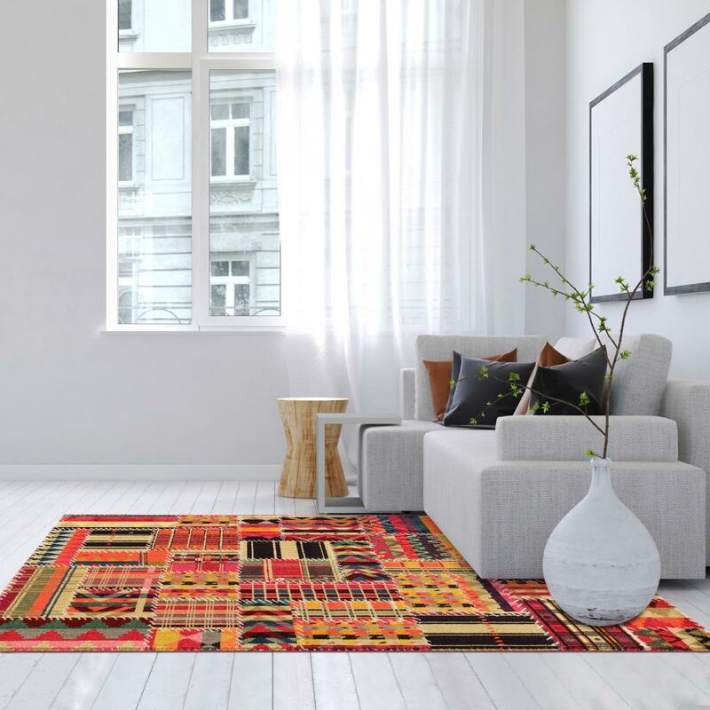 diseño moderno alfombra 135x190 cm rectangular TANGERI 3 multicolor salón adecuado para calefacción por suelo radiante - Multicolore
diseño moderno alfombra 135x190 cm rectangular TANGERI 3 multicolor salón adecuado para calefacción por suelo radiante - Multicolore