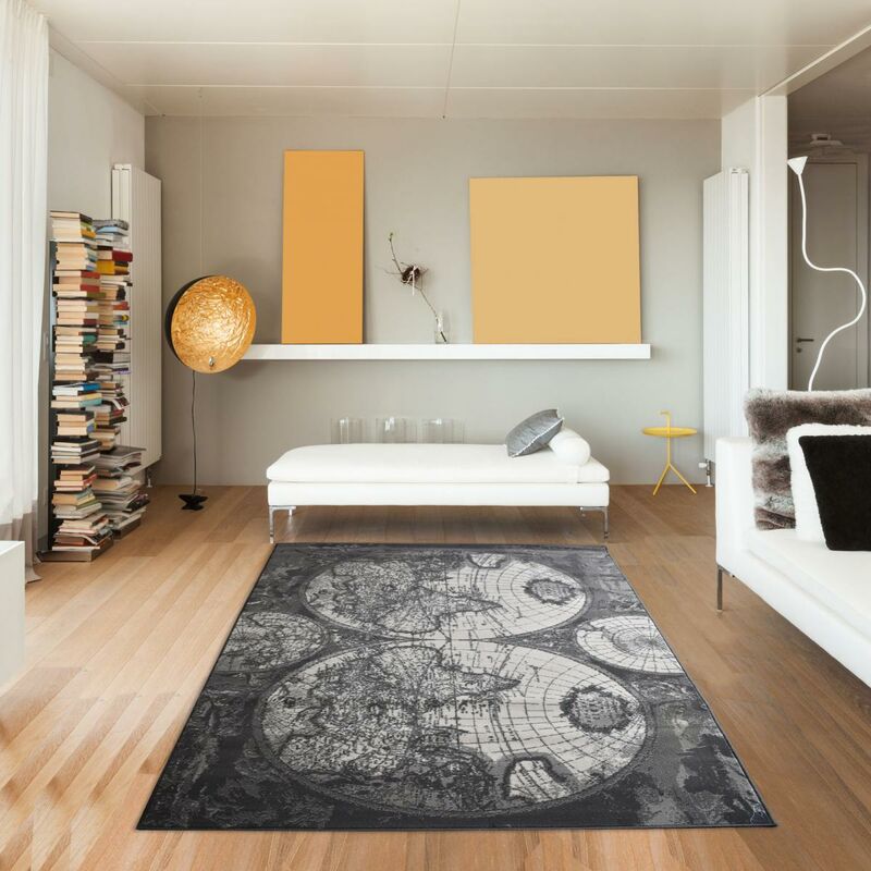 diseño moderno alfombra 60x110 cm rectangular alrededor de AF EL MUNDO GLOBE Negro de entrada adecuado para calefacción por suelo radiante - Gris
diseño moderno alfombra 60x110 cm rectangular alrededor de AF EL MUNDO GLOBE Negro de entrada adecuado para calefacción por suelo radiante - Gris
