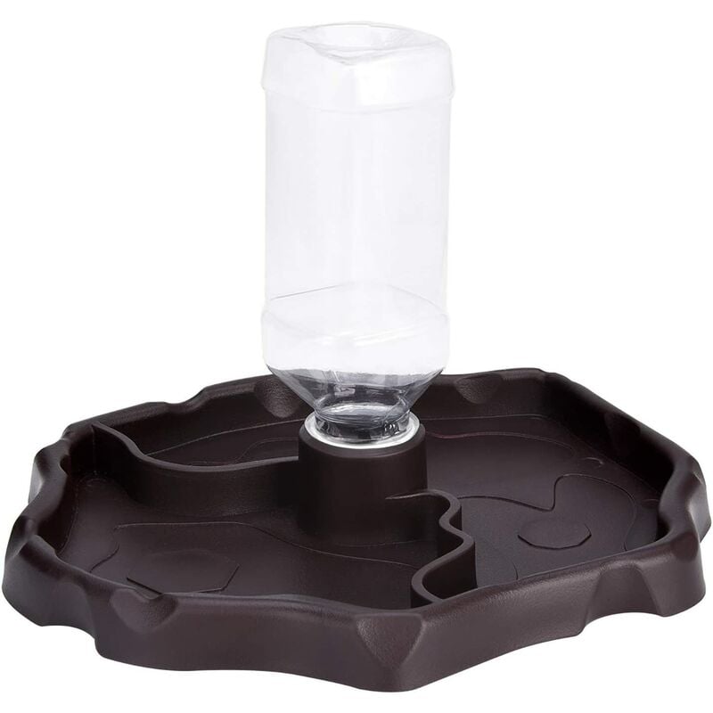 Dispensador de agua para reptiles, 2 en 1 recipiente dispensador de alimentos de desbordamiento, recipiente de plástico de tortuga marrón Gecko
Dispensador de agua para reptiles, 2 en 1 recipiente dispensador de alimentos de desbordamiento, recipiente de plástico de tortuga marrón Gecko