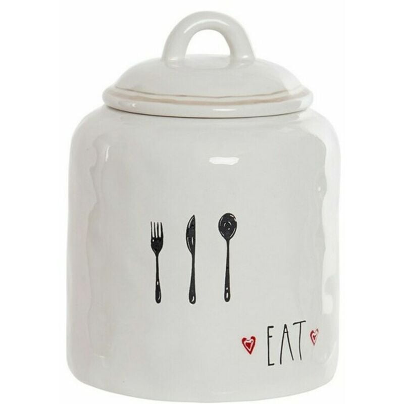 Bote Dekodonia Eat Gres Blanco (14 X 18 Cm)