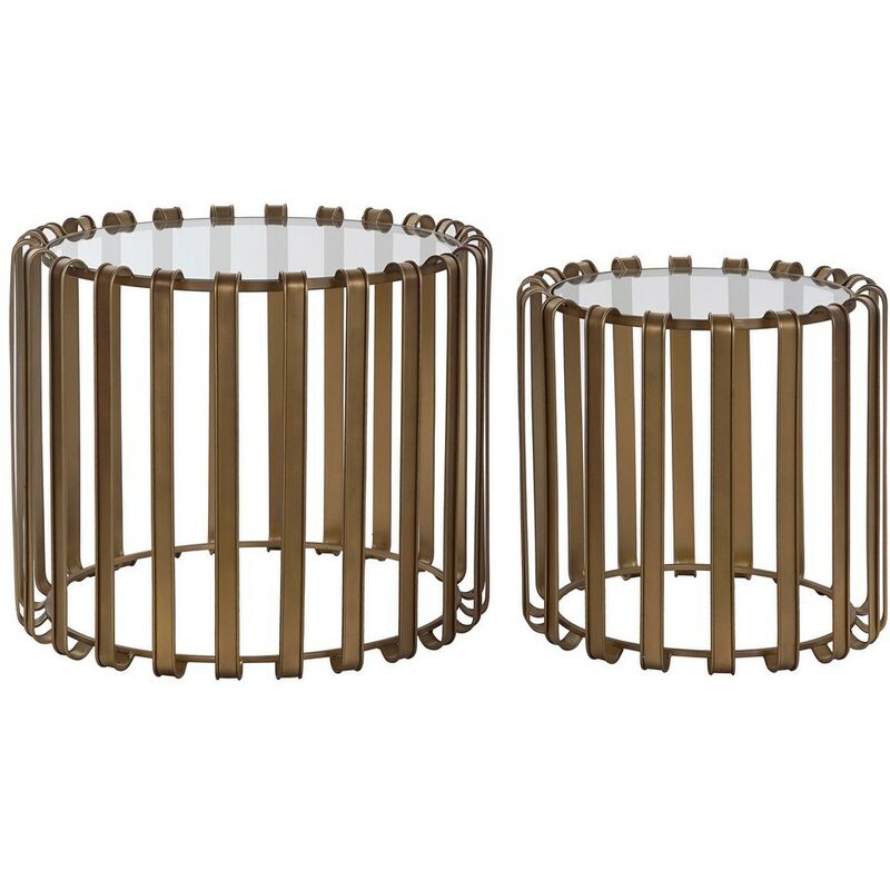 Juego de 2 mesas Cristal Metal Cobrizo Claro (47.5 x 47.5 x 45.5 cm) (63 x 63 x 51 cm) (2 pcs) - Dkd Home Decor
Juego de 2 mesas Cristal Metal Cobrizo Claro (47.5 x 47.5 x 45.5 cm) (63 x 63 x 51 cm) (2 pcs) - Dkd Home Decor