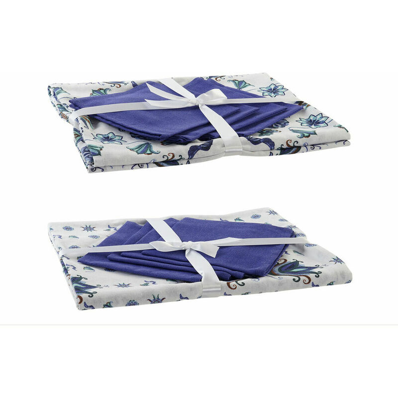 Mantel y servilletas Azul Algodón Blanco (150 x 150 x 0.5 cm) (36 x 35 x 0,5 cm) (2 pcs) - Dkd Home Decor
Mantel y servilletas Azul Algodón Blanco (150 x 150 x 0.5 cm) (36 x 35 x 0,5 cm) (2 pcs) - Dkd Home Decor