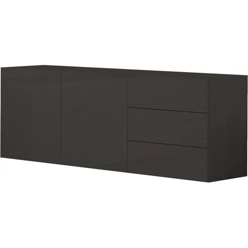 Aparador Modern con 2 puertas y 3 cajones, Made in Italy, Aparador de cocina, Buffet de diseño de sala de estar, 170x40h35 cm, color antracita
Aparador Modern con 2 puertas y 3 cajones, Made in Italy, Aparador de cocina, Buffet de diseño de sala de estar, 170x40h35 cm, color antracita