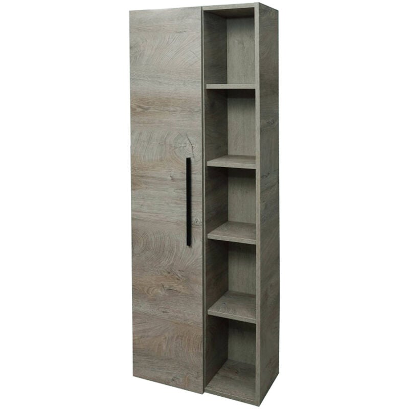 Columna de baño suspendida mueble moderno con 1 puerta y 5 estantes, mueble de pared para baño multiusos, 51x25xh135 cm, color Alaska Oak - Dmora
Columna de baño suspendida mueble moderno con 1 puerta y 5 estantes, mueble de pared para baño multiusos, 51x25xh135 cm, color Alaska Oak - Dmora