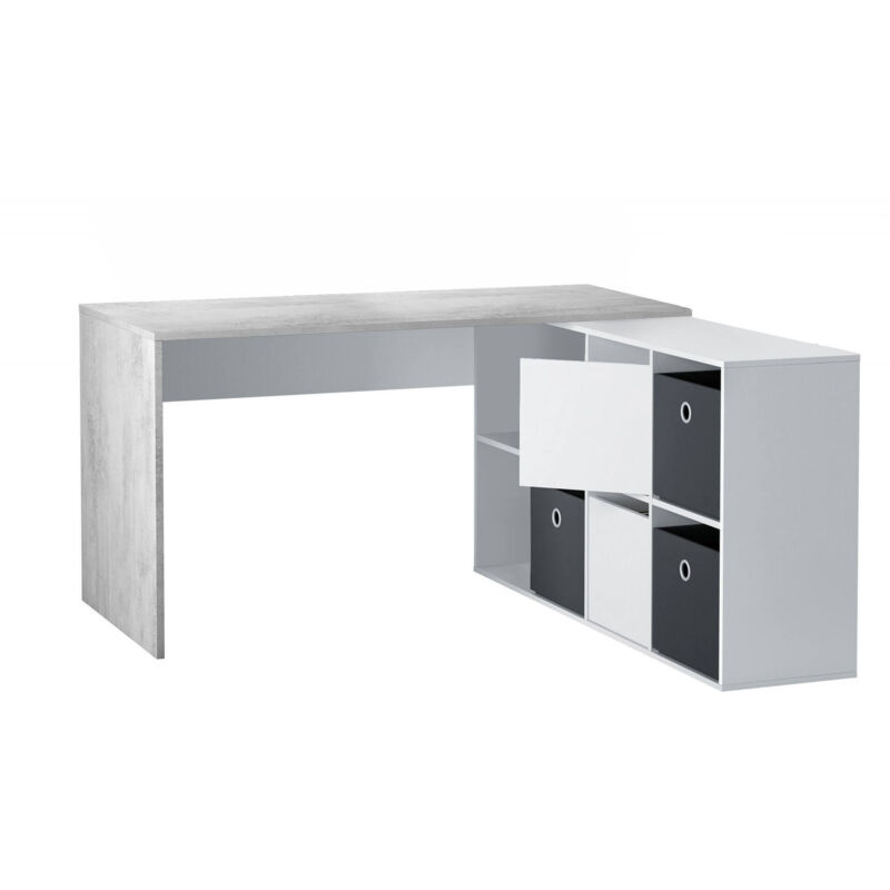 Escritorio reversible con librería de seis compartimentos, color cemento y antracita, 136 x 74 x 139 cm - Dmora
Escritorio reversible con librería de seis compartimentos, color cemento y antracita, 136 x 74 x 139 cm - Dmora