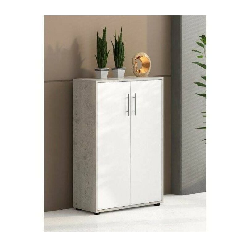 Librería con 2 puertas y 2 estantes, Estante para libros y documentos, Armario de almacenamiento de oficina, cm 79x34h188, Color blanco y cemento
Librería con 2 puertas y 2 estantes, Estante para libros y documentos, Armario de almacenamiento de oficina, cm 79x34h188, Color blanco y cemento
