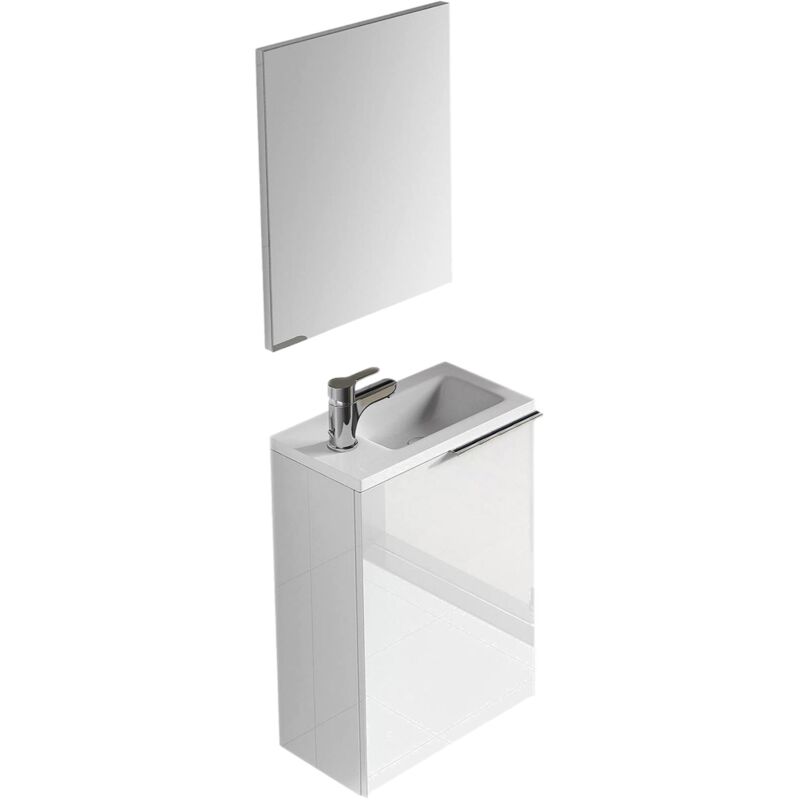 Mueble de baño con puerta batiente con lavabo y espejo incluidos, 40 x 58 x 22 cm, color blanco brillo. - Dmora
Mueble de baño con puerta batiente con lavabo y espejo incluidos, 40 x 58 x 22 cm, color blanco brillo. - Dmora