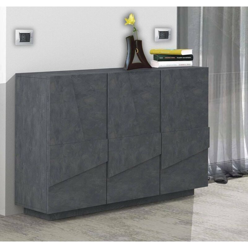 Mueble de entrada con 3 puertas y estantes internos, Made in Italy, Vestíbulo moderno, Aparador para atrio, 121x38h86 cm, Color gris pizarra - Dmora
Mueble de entrada con 3 puertas y estantes internos, Made in Italy, Vestíbulo moderno, Aparador para atrio, 121x38h86 cm, Color gris pizarra - Dmora