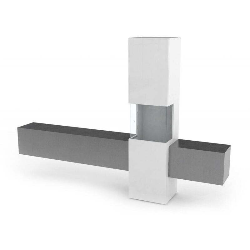Unidad de pared de salón Made in Italy, con luz LED blanca, soporte para TV y columna, juego de salón moderno, 265x40h181 cm, blanco brillante y gris
Unidad de pared de salón Made in Italy, con luz LED blanca, soporte para TV y columna, juego de salón moderno, 265x40h181 cm, blanco brillante y gris