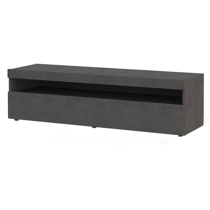 Mueble de salón para TV, Made in Italy, Soporte para TV de 1 puerta, Soporte para TV para salón, 130x45h36 cm, Color gris ceniza, con luz LED blanca
Mueble de salón para TV, Made in Italy, Soporte para TV de 1 puerta, Soporte para TV para salón, 130x45h36 cm, Color gris ceniza, con luz LED blanca