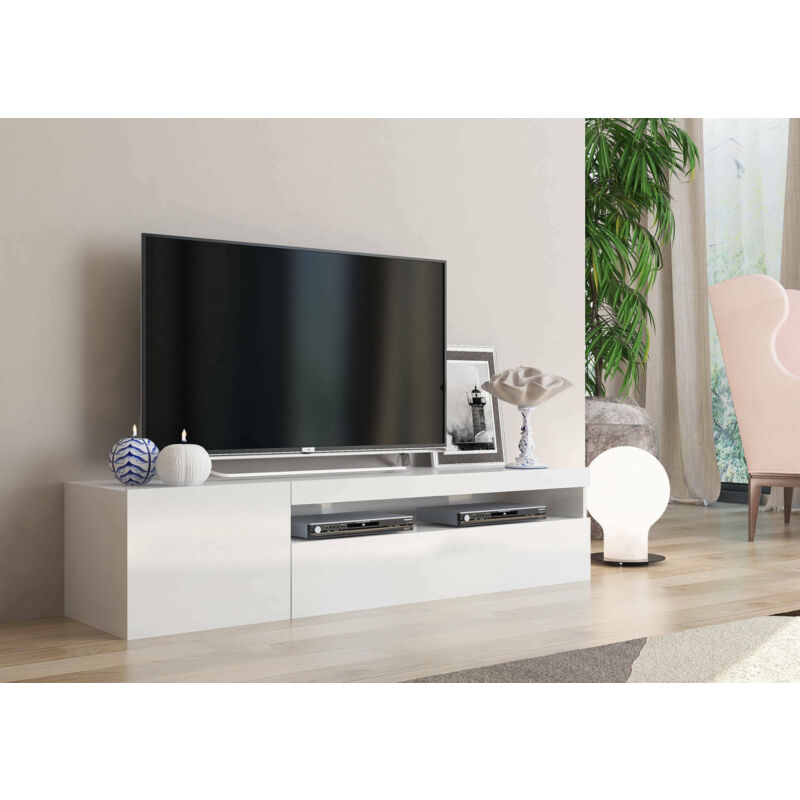 Dmora Mueble de salón para TV Dmora, Made in Italy, soporte para TV de 2 puertas, soporte para TV para sala de estar, 150x40h37 cm, color blanco
Dmora Mueble de salón para TV Dmora, Made in Italy, soporte para TV de 2 puertas, soporte para TV para sala de estar, 150x40h37 cm, color blanco