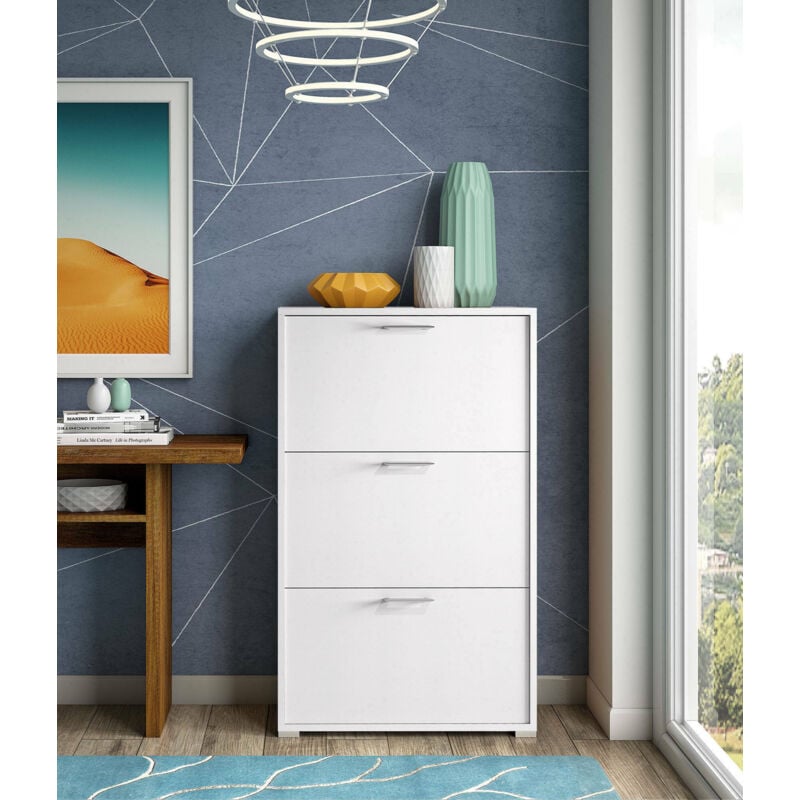 Zapatero moderno con 3 puertas abatibles, 100% Made in Italy, Zapatero de entrada, 67x18h112 cm, color blanco - Dmora
Zapatero moderno con 3 puertas abatibles, 100% Made in Italy, Zapatero de entrada, 67x18h112 cm, color blanco - Dmora