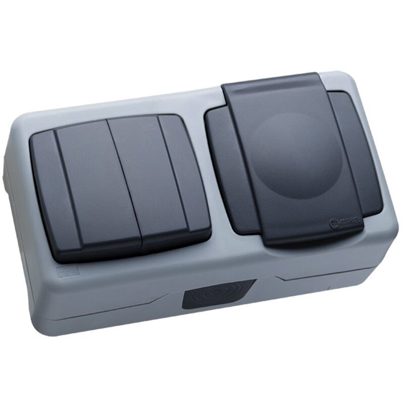 Doble Interruptor + Enchufe Schucko 2p+TT Superficie IP55 36064203 - Makel
Doble Interruptor + Enchufe Schucko 2p+TT Superficie IP55 36064203 - Makel