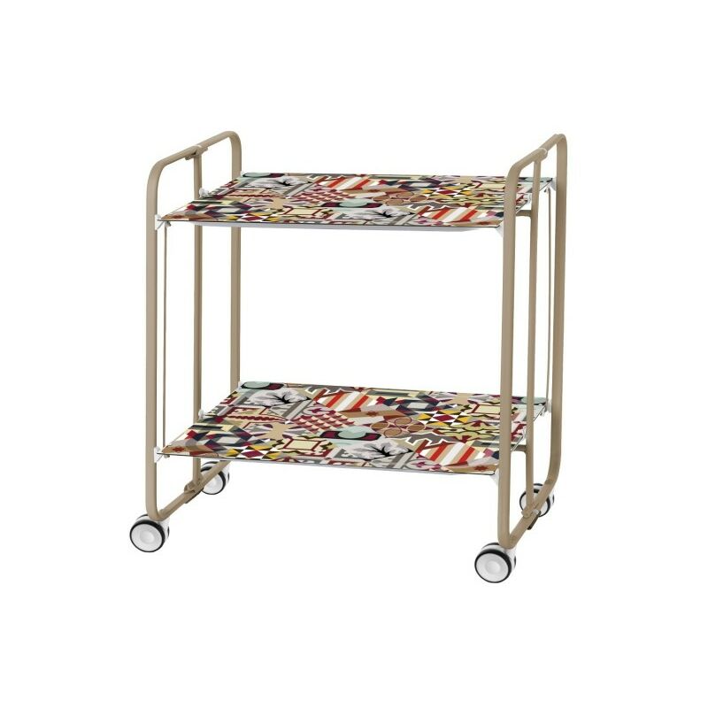 Carrito auxiliar con ruedas BAUHAUS armazón metálico color arena, 2 bandejas.,. Diseño y fabricación española. - Don Hierro
Carrito auxiliar con ruedas BAUHAUS armazón metálico color arena, 2 bandejas.,. Diseño y fabricación española. - Don Hierro