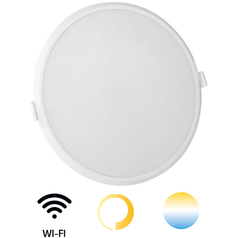 Downlight Led redondo empotrable Smart regulable de 2700°K a 6500°K + intensidad 22W 2000Lm (Spectrum SLI038017CCT)
Downlight Led redondo empotrable Smart regulable de 2700°K a 6500°K + intensidad 22W 2000Lm (Spectrum SLI038017CCT)