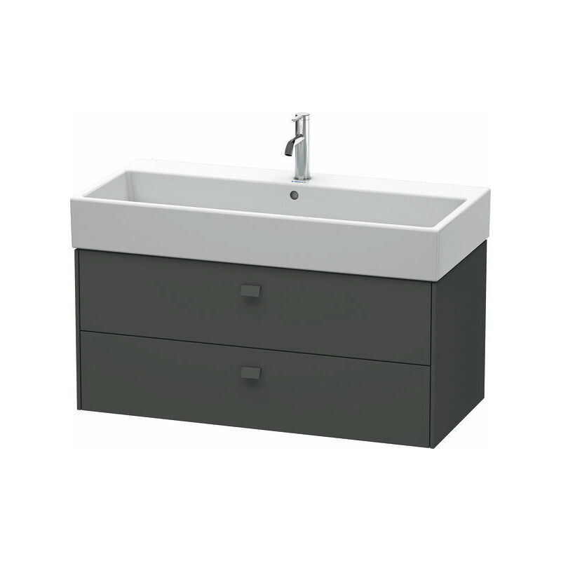 Duravit Brioso Neceser de pared 98,4 x 45,9 cm, 2 cajones, con sifón y delantal, para lavabo Vero Air 235010, Color (frente/cuerpo): Grafito mate
Duravit Brioso Neceser de pared 98,4 x 45,9 cm, 2 cajones, con sifón y delantal, para lavabo Vero Air 235010, Color (frente/cuerpo): Grafito mate