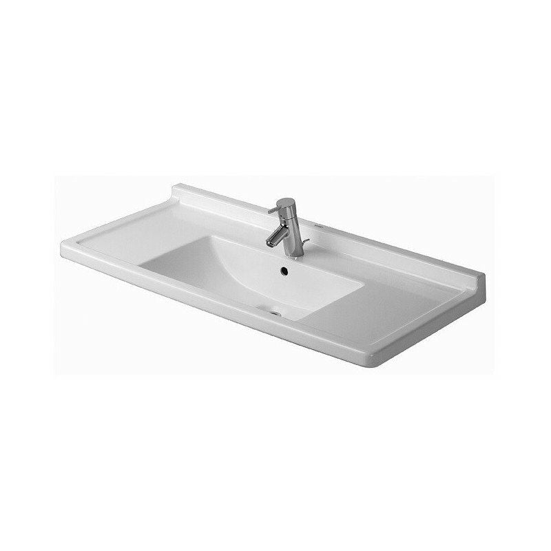 STARCK 3 lavabo sin rebosadero con plataforma para grifería 1 orificio para grifería 1050x485mm blanco - Duravit
STARCK 3 lavabo sin rebosadero con plataforma para grifería 1 orificio para grifería 1050x485mm blanco - Duravit