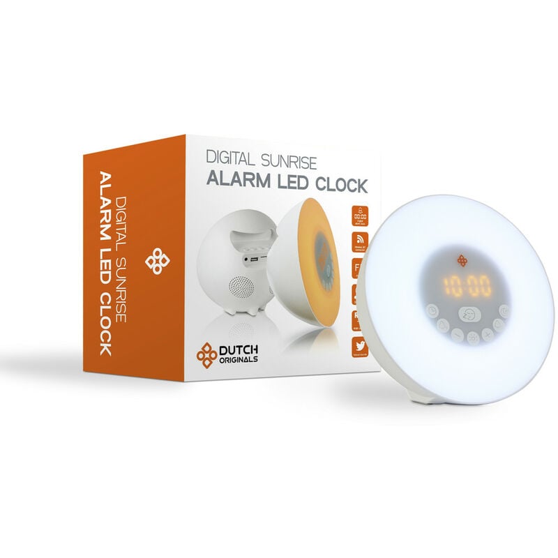 Despertador luz LED, Radio Despertador digital Luz, Despertador LED 7 Colores, Despertador Luz Simulador Amanecer 16,8 x 16,8 x 9,5 cm - Dutch
Despertador luz LED, Radio Despertador digital Luz, Despertador LED 7 Colores, Despertador Luz Simulador Amanecer 16,8 x 16,8 x 9,5 cm - Dutch