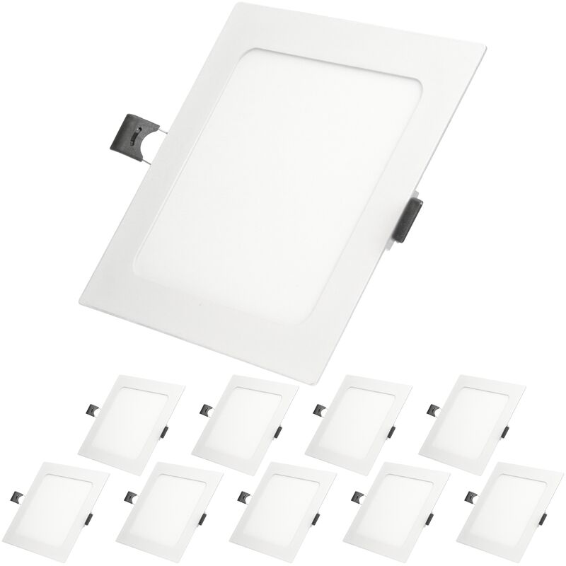 10 x Ultraslim ultra delgado panel LED incorporado lámpara 9W 14,2 x 14,2 cm SMD 2835 blanco frío 6000K 220-240 V aprox. 745 lumens Luz empotrada en
10 x Ultraslim ultra delgado panel LED incorporado lámpara 9W 14,2 x 14,2 cm SMD 2835 blanco frío 6000K 220-240 V aprox. 745 lumens Luz empotrada en