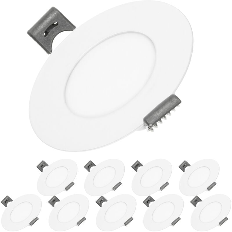 10x Lámpara de techo empotrable redonda 3W - Blanco frío 6000K - 143 lúmenes Ø8.5cm - panel ultradelgado de techo - Ecd Germany
10x Lámpara de techo empotrable redonda 3W - Blanco frío 6000K - 143 lúmenes Ø8.5cm - panel ultradelgado de techo - Ecd Germany