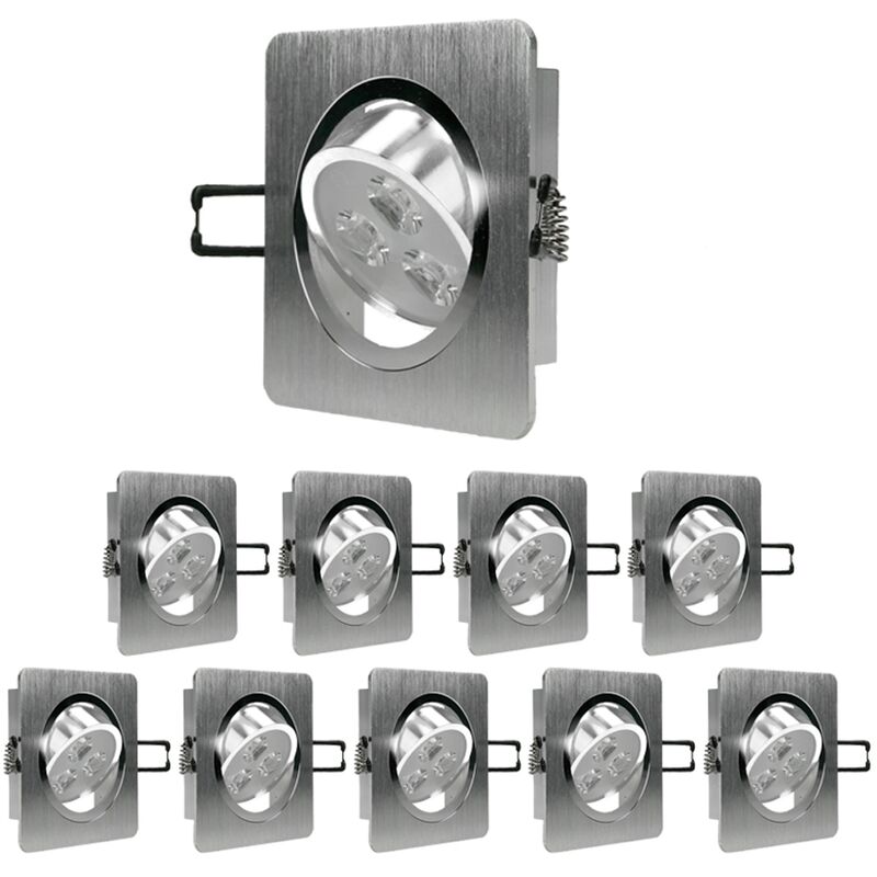 10x LED Spot 3W 230V - IP44 - Cuadrado 92 x 92 mm - 220 lúmenes - Blanco cálido 3000K - Giratorio 30 ° - Blanco frío 6000K - LED empotrable - Ecd
10x LED Spot 3W 230V - IP44 - Cuadrado 92 x 92 mm - 220 lúmenes - Blanco cálido 3000K - Giratorio 30 ° - Blanco frío 6000K - LED empotrable - Ecd