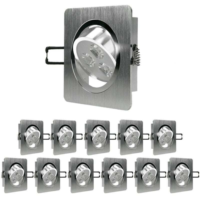 12x LED Spot 3W 230V - IP44 - Cuadrado 92 x 92 mm - 245 lúmenes - Blanco frío 6000K - Giratorio 30 ° - Blanco frío 6000K - LED empotrable - Ecd
12x LED Spot 3W 230V - IP44 - Cuadrado 92 x 92 mm - 245 lúmenes - Blanco frío 6000K - Giratorio 30 ° - Blanco frío 6000K - LED empotrable - Ecd