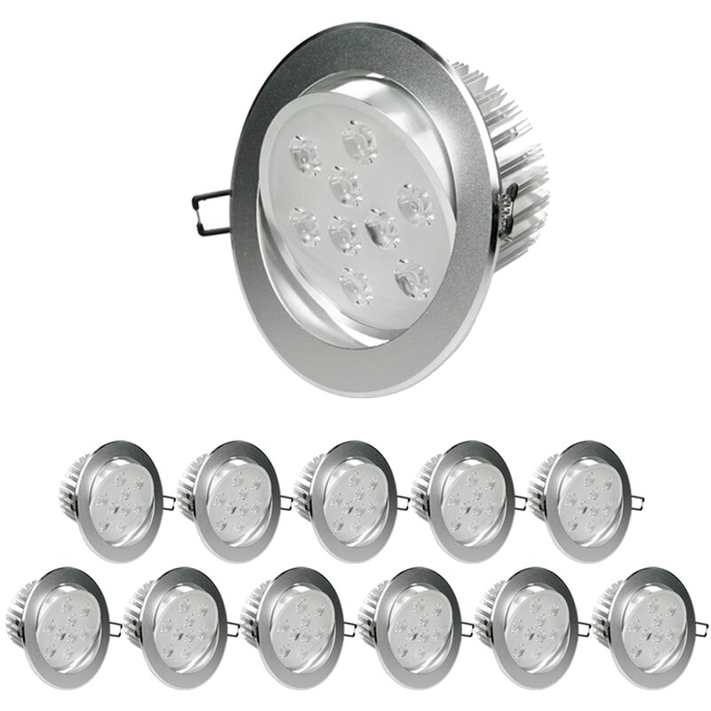 12x LED Spot 9W 230V - Ángulo de haz de 30 ° - Regulable - 632 lúmenes - Blanco cálido 3000K - LED empotrado - Ecd Germany
12x LED Spot 9W 230V - Ángulo de haz de 30 ° - Regulable - 632 lúmenes - Blanco cálido 3000K - LED empotrado - Ecd Germany