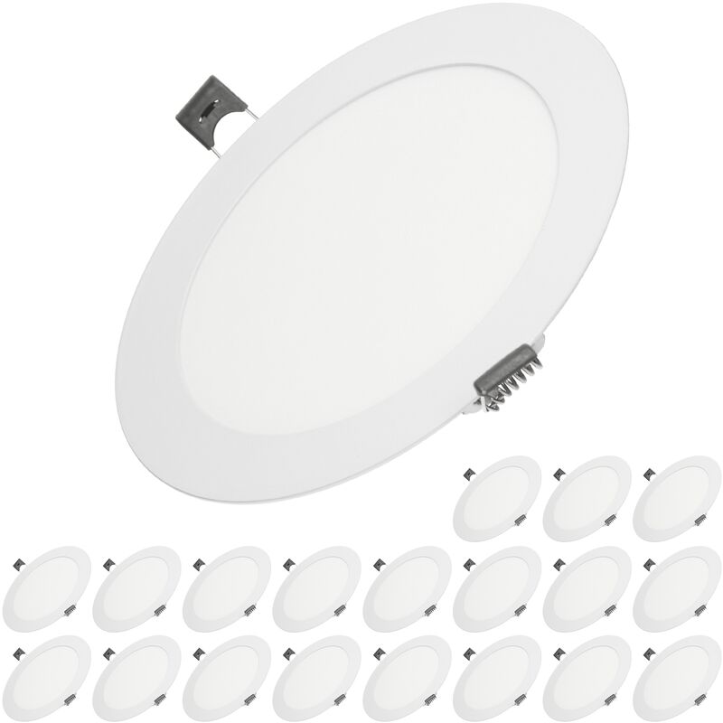 20x Lámpara de techo empotrable redonda 12W - Blanco neutro 4000K - 712 lúmenes Ø17cm - panel ultradelgado de techo - Ecd Germany
20x Lámpara de techo empotrable redonda 12W - Blanco neutro 4000K - 712 lúmenes Ø17cm - panel ultradelgado de techo - Ecd Germany