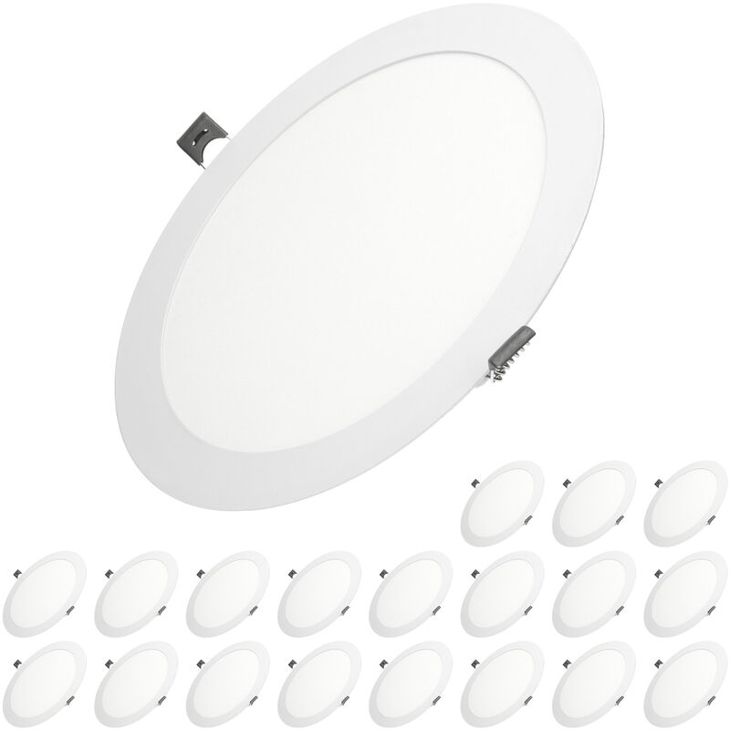 20x Lámpara de techo empotrable redonda 18W - Blanco neutro 4000K - 1132 lúmenes Ø22cm - panel ultradelgado de techo - Ecd Germany
20x Lámpara de techo empotrable redonda 18W - Blanco neutro 4000K - 1132 lúmenes Ø22cm - panel ultradelgado de techo - Ecd Germany