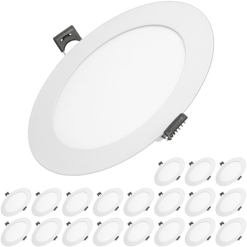 20x Lámpara de techo empotrable redonda 9W - Blanco cálido 3000K - 563 lúmenes ØØ14.2cm - panel ultradelgado de techo - Ecd Germany
20x Lámpara de techo empotrable redonda 9W - Blanco cálido 3000K - 563 lúmenes ØØ14.2cm - panel ultradelgado de techo - Ecd Germany