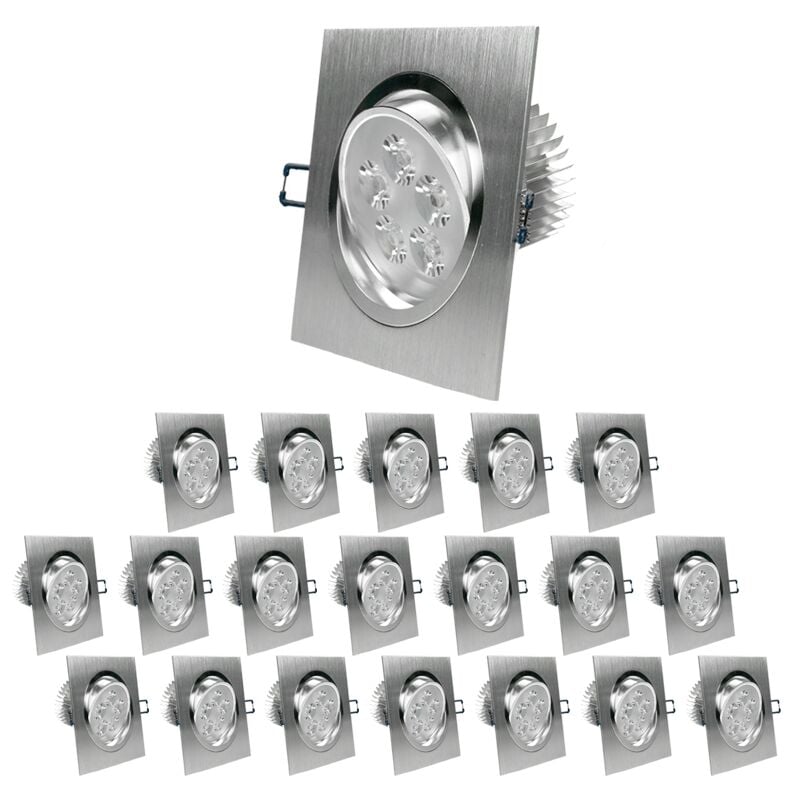 20x LED Spot 5W 230V - IP44 - Cuadrado 120 x 120 mm - 334 lúmenes - Blanco cálido 3000K - Giratorio 30 ° - LED empotrable - Ecd Germany
20x LED Spot 5W 230V - IP44 - Cuadrado 120 x 120 mm - 334 lúmenes - Blanco cálido 3000K - Giratorio 30 ° - LED empotrable - Ecd Germany