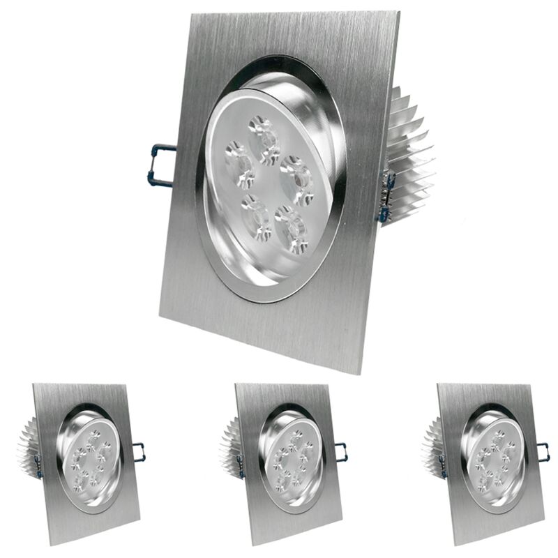 4x Bombillas empotrables 5W - Cuadrado - IP44 - 120 x 120 mm - 358 lúmenes - Blanco frío 6000K - Giratorio 30 ° - LED Spot - Ecd Germany
4x Bombillas empotrables 5W - Cuadrado - IP44 - 120 x 120 mm - 358 lúmenes - Blanco frío 6000K - Giratorio 30 ° - LED Spot - Ecd Germany