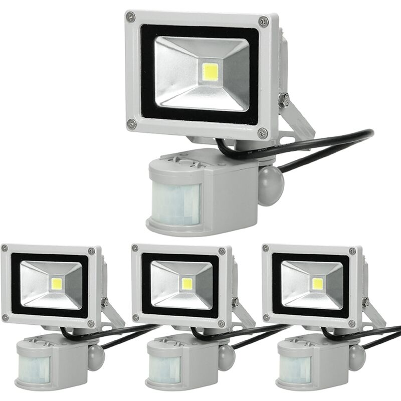4x Focos reflectores con sensor de movimiento LED 10W - resistente al agua - 600 lúmenes - 2800K Blanco cálido - Clase de protección IP65 - proyector
4x Focos reflectores con sensor de movimiento LED 10W - resistente al agua - 600 lúmenes - 2800K Blanco cálido - Clase de protección IP65 - proyector
