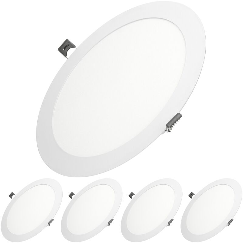 5 X LED Foco empotrable LED 18W - foco de techo de panel ultradelgado - 220-240V - SMD 2835 - Ø22 cm - blanco cálido 3000K - foco empotrable redondo
5 X LED Foco empotrable LED 18W - foco de techo de panel ultradelgado - 220-240V - SMD 2835 - Ø22 cm - blanco cálido 3000K - foco empotrable redondo