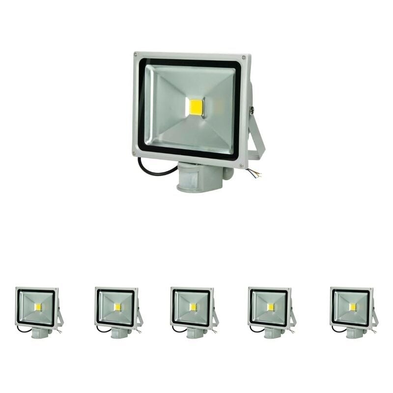 5x Focos reflectores con sensor de movimiento LED 30W - resistente al agua - 1518 lúmenes - 2800K Blanco cálido - Clase de protección IP65
5x Focos reflectores con sensor de movimiento LED 30W - resistente al agua - 1518 lúmenes - 2800K Blanco cálido - Clase de protección IP65