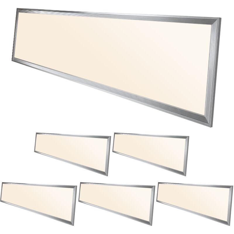 6x LED Panel ultradelgado con material de montaje 42W - 120 x 30 cm - Blanco cálido 2700K - Ultrafino 2640 lumens - Lámpara empotrada en el techo
6x LED Panel ultradelgado con material de montaje 42W - 120 x 30 cm - Blanco cálido 2700K - Ultrafino 2640 lumens - Lámpara empotrada en el techo