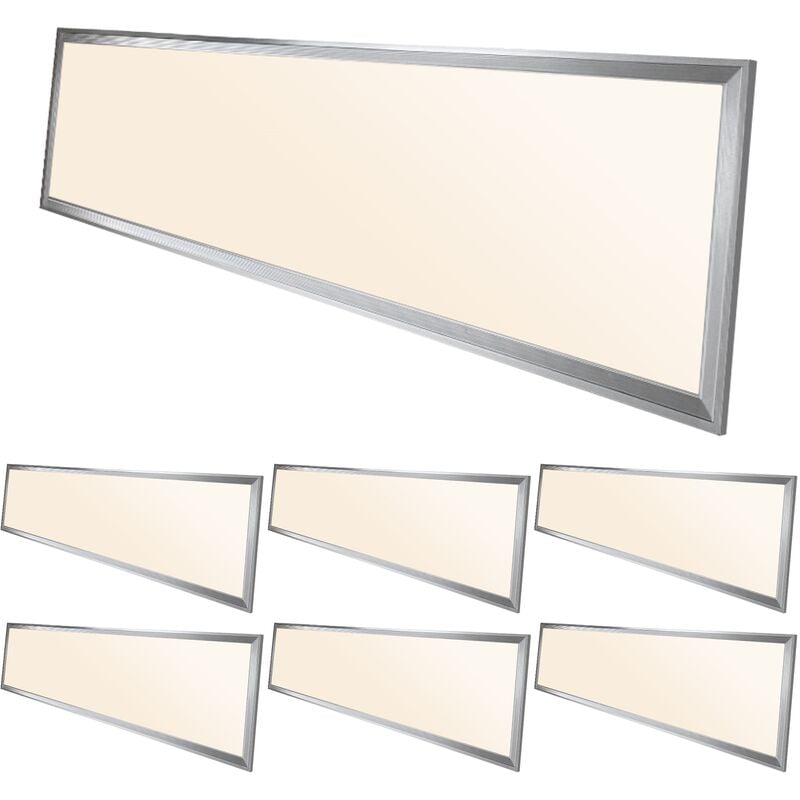 7x LED Panel ultradelgado con material de montaje 42W - 120 x 30 cm - Blanco cálido 2700K - Ultrafino 2640 lumens - Lámpara empotrada en el techo
7x LED Panel ultradelgado con material de montaje 42W - 120 x 30 cm - Blanco cálido 2700K - Ultrafino 2640 lumens - Lámpara empotrada en el techo