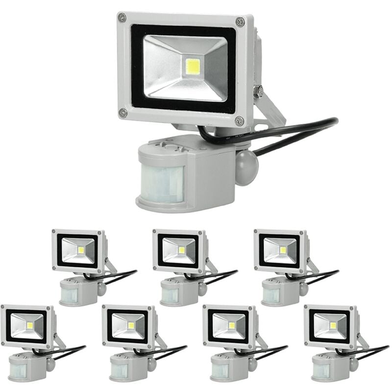 8x Focos reflectores con sensor de movimiento LED 10W - resistente al agua - 600 lúmenes - 2800K Blanco frío - Clase de protección IP65 - proyector
8x Focos reflectores con sensor de movimiento LED 10W - resistente al agua - 600 lúmenes - 2800K Blanco frío - Clase de protección IP65 - proyector