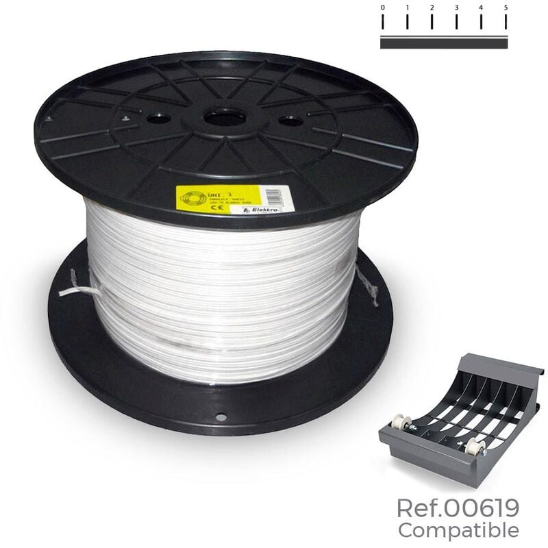 EDM Carrete manguera 2x0,75mm plana blanca 700mts (audio) (bobina grande ø400x200mm)
EDM Carrete manguera 2x0,75mm plana blanca 700mts (audio) (bobina grande ø400x200mm)