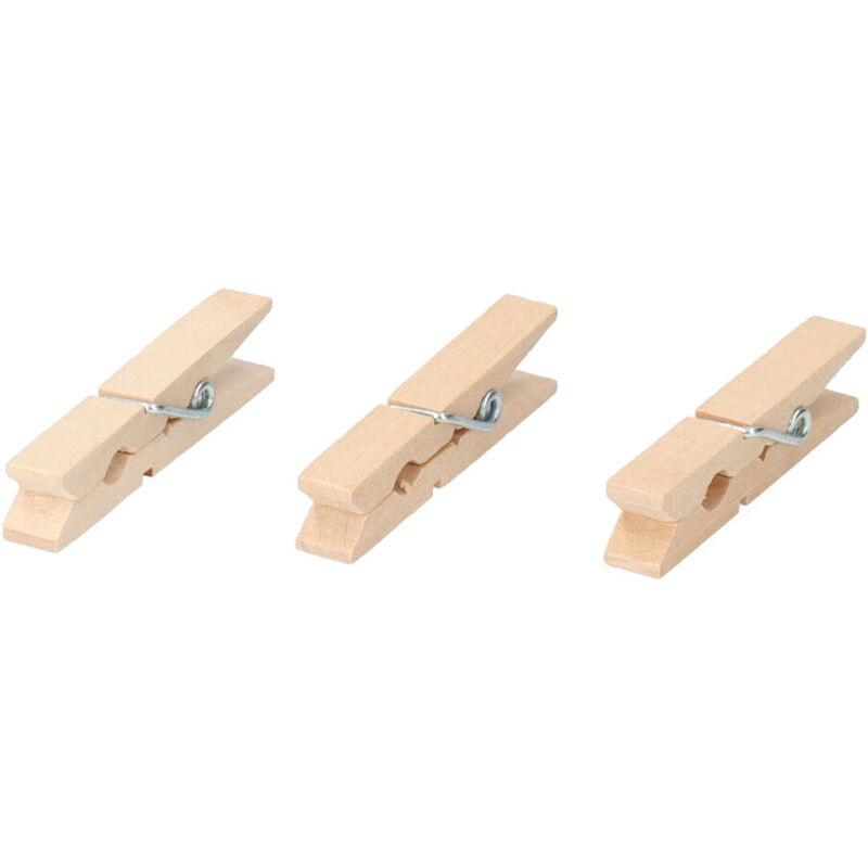 EDM Pack 24 pinzas de madera 7cm edm