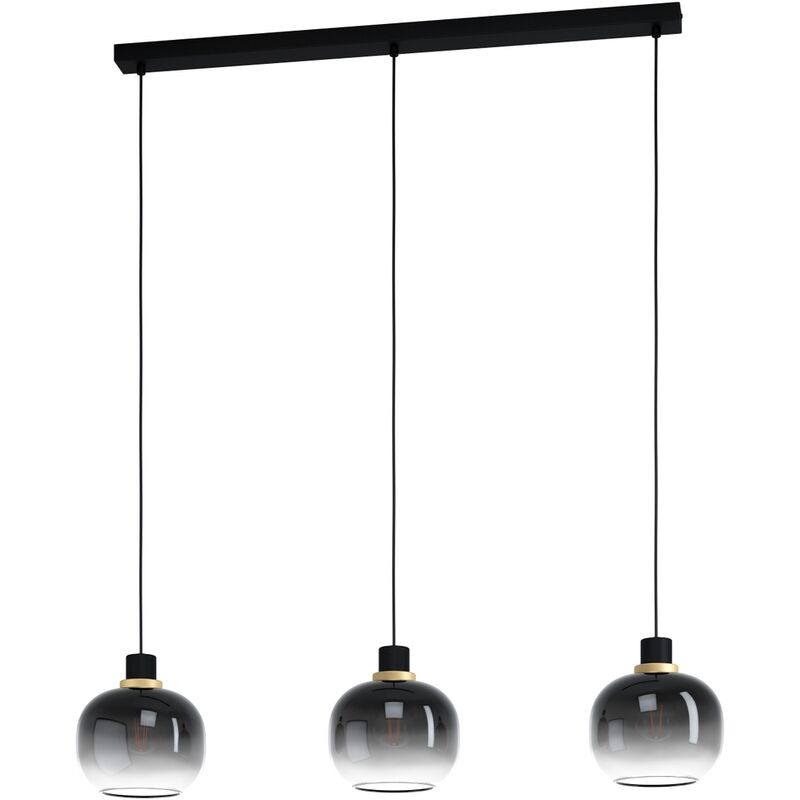 99617 Oilla - Lámpara de techo (latón, 95 x 19 x 110 cm, intensidad regulable), color negro y gris transparente - Black - Eglo
99617 Oilla - Lámpara de techo (latón, 95 x 19 x 110 cm, intensidad regulable), color negro y gris transparente - Black - Eglo