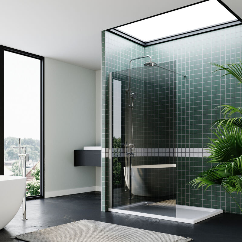 Frameless Wet Room Shower Screen Panel Mm Easy Clean Glass Walk In