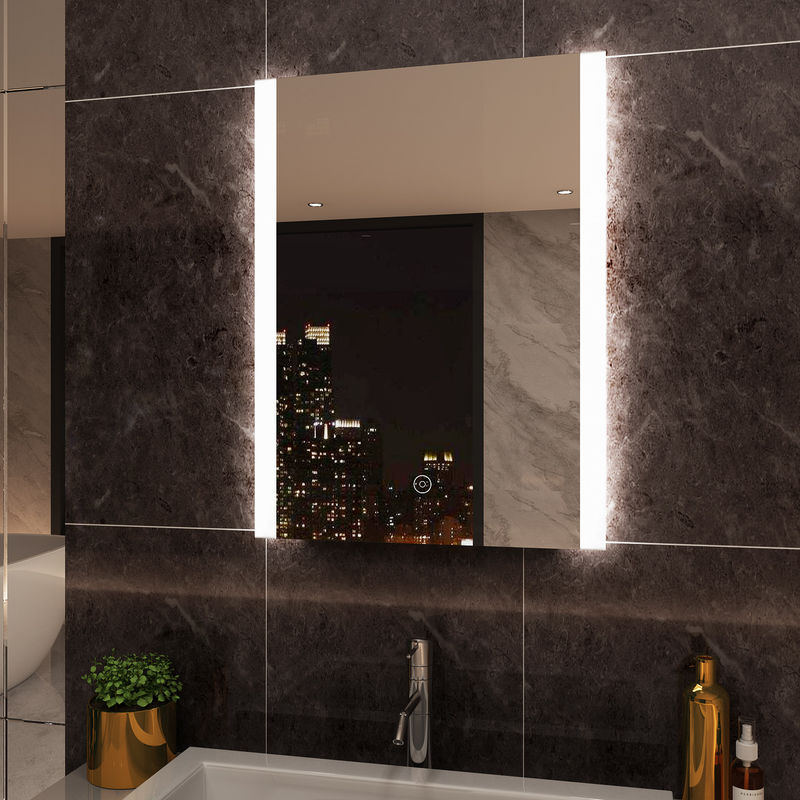 Elegant Vertical Illuminated Led Bathroom Mirror X Mm Mirror