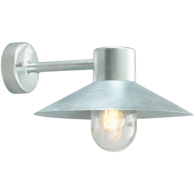Elstead - 1 Linterna de pared tipo domo de pescador para exteriores con luz galvanizada IP55, E27
Elstead - 1 Linterna de pared tipo domo de pescador para exteriores con luz galvanizada IP55, E27