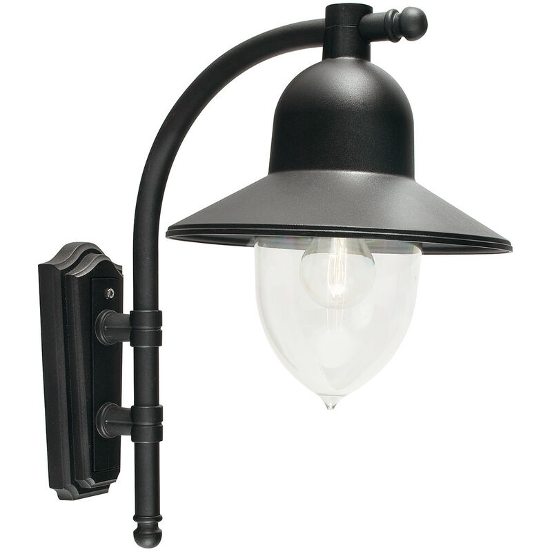 Elstead - 1 linterna de pared tipo domo de pescador para exteriores, luz negra, IP54, E27
Elstead - 1 linterna de pared tipo domo de pescador para exteriores, luz negra, IP54, E27