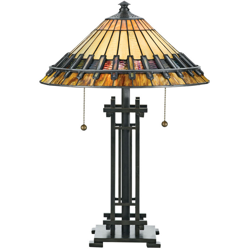 Chastain - Lámpara de escritorio Tiffany de 2 luces, bronce vintage, E27 - Elstead
Chastain - Lámpara de escritorio Tiffany de 2 luces, bronce vintage, E27 - Elstead