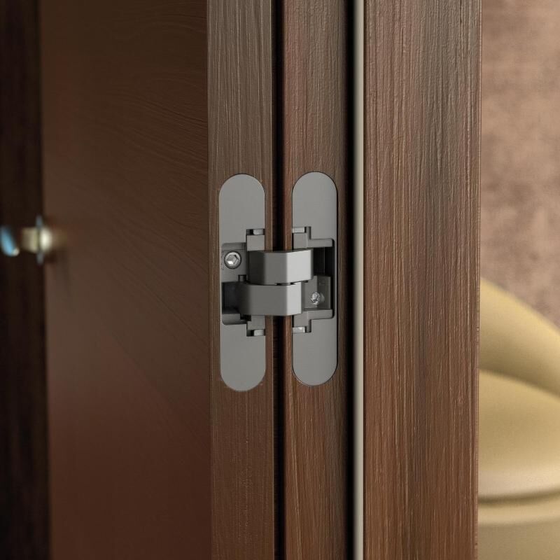 Bisagras ocultas para puertas de paso, carga 40 Kg, apertura 180º, zamak, gris metalizado, 2 ud.
Bisagras ocultas para puertas de paso, carga 40 Kg, apertura 180º, zamak, gris metalizado, 2 ud.