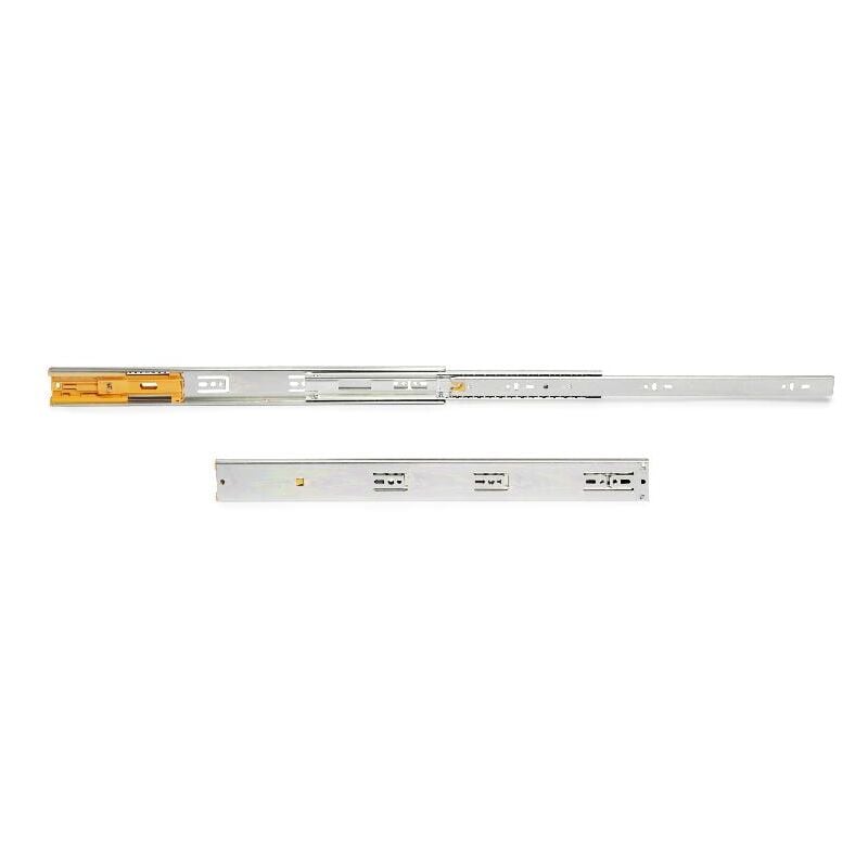 Juego de guías para cajones, de bolas, 45 x 350 mm, extracción total, cierre suave, Cincado.
Juego de guías para cajones, de bolas, 45 x 350 mm, extracción total, cierre suave, Cincado.