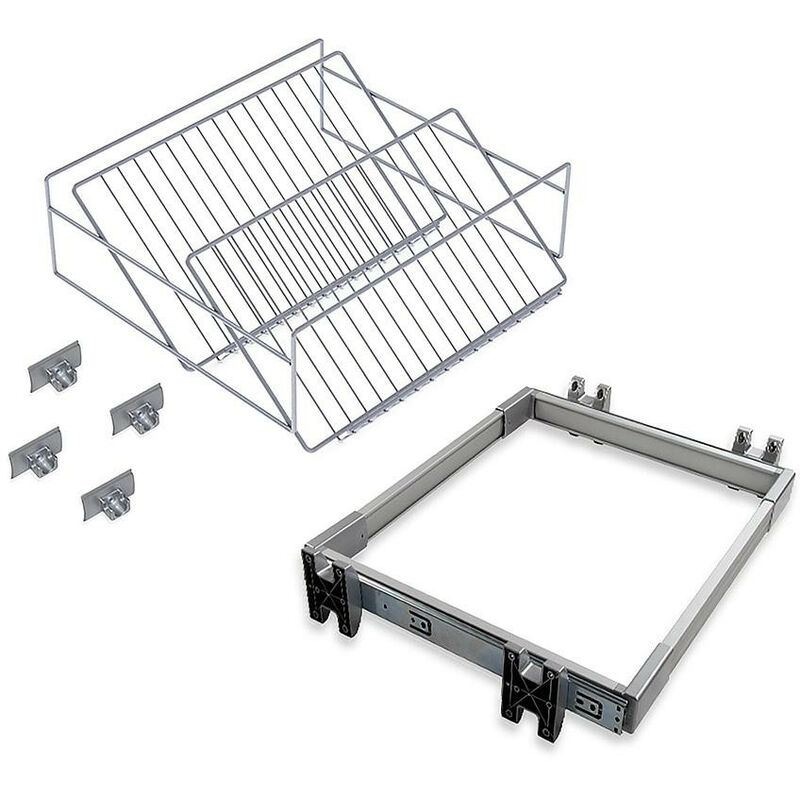 Kit de zapatero metálico y marco deslizante, ajustable, módulo de 900 mm, Acero y aluminio, Gris metálico - Emuca
Kit de zapatero metálico y marco deslizante, ajustable, módulo de 900 mm, Acero y aluminio, Gris metálico - Emuca