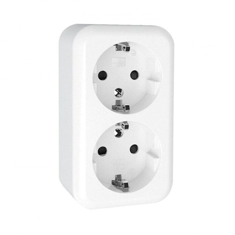 Enchufe de Superficie Doble Tipo F Schuko 16A IP20 Blanco Blanco - Iluminashop
Enchufe de Superficie Doble Tipo F Schuko 16A IP20 Blanco Blanco - Iluminashop